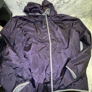 Lands End Men’s Lightweight Rain Jacket Large (42-44) Navy Blue Excellent